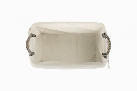 SHALLOW ANTIQUE WASH LINED BASKET SML - Image 3