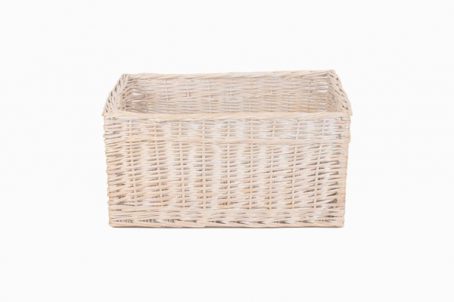 WHITE WASH WILLOW STORAGE BASKET XL - Image 3