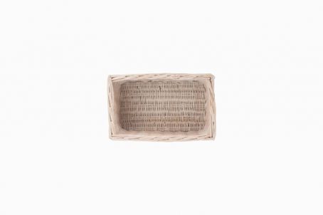 WHITE WASH WILLOW  STORAGE BASKET SML - Image 3