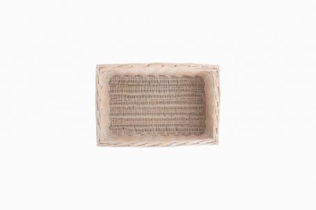 WHITE WASH WILLOW STORAGE BASKET MED - Image 3