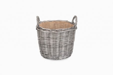 WICKER LOG BASKET ROUND MEDIUM - Image 3