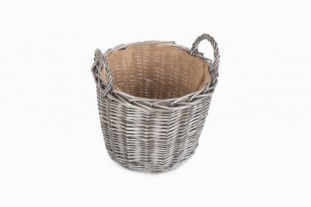 WICKER LOG BASKET ROUND MEDIUM - Image 5