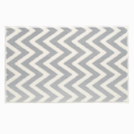 HugRug - Dip&Drip Bath Mat Printed Zigzag - Grey