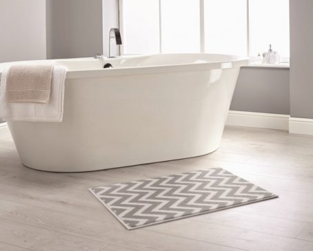HugRug - Dip&Drip Bath Mat Printed Zigzag - Grey - Image 2
