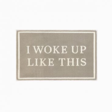 HugRug – Dip&Drip Bath Mat Printed I Woke Up Like This – Brown