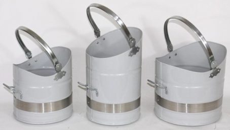 BrassWorld - Coal Bucket Heavy Duty Banded 16" - Grey