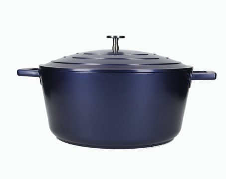 KitchenCraft - Masterclass Casserole Dish Metallic Blue 5L