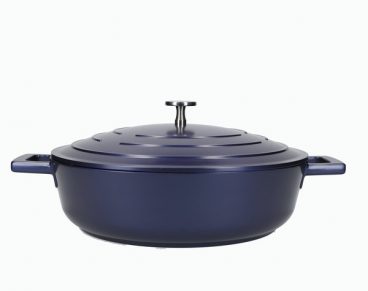 KitchenCraft – Masterclass Casserole Dish Metallic Blue 4L