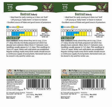 SEEDS - BEETROOT - BOLTARDY VALUE PACK - Image 2