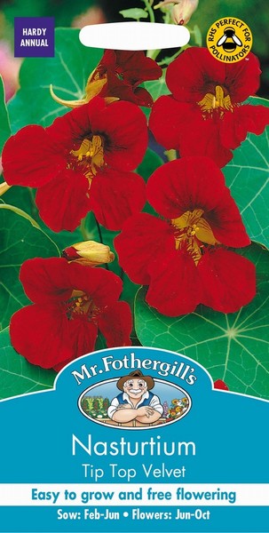 SEEDS – NASTURTIUM – TIP TOP VELVET