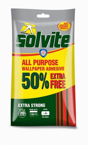 SOLVITE WALLPAPER PASTE 10 ROLL+50%=15ROLL