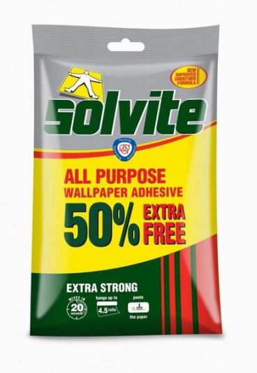 SOLVITE WALLPAPER PASTE 3 ROLL+50%=4.5ROLL