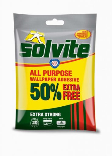 SOLVITE WALLPAPER PASTE 7.5 ROLL + 50%
