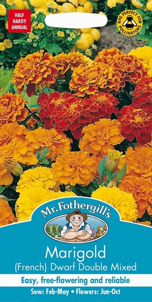 SEEDS – MARIGOLD – (FRENCH) DWARF DOUBLE MIX
