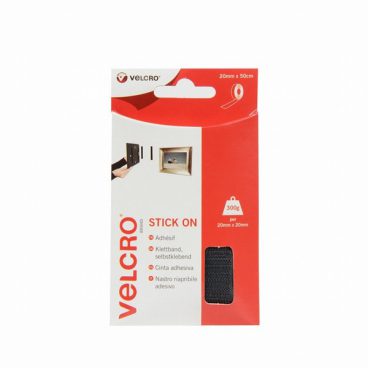 VELCRO TAPE BLACK 20MM X 0.5M