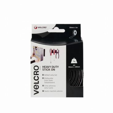 VELCRO TAPE BLACK H/DUTY 1MX50MM