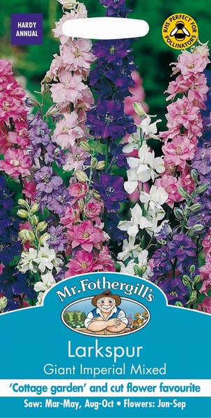 SEEDS – LARKSPUR – GIANT IMPERIAL MIX