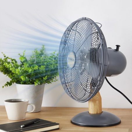 Tower - Scandi Grey Desk Fan 12" - Image 4