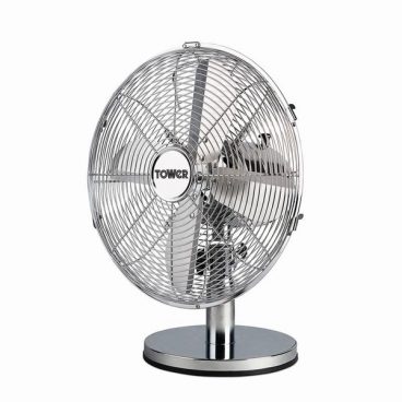 Tower – Metal Desk Fan 12″