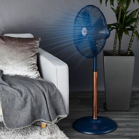 Tower - Cavaletto Blue Pedestal Fan 16" - Image 2