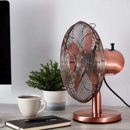 Tower - Copper Desk Fan 12" - Image 3