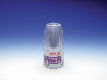 GLASSES/PLASTIC SPIRIT TUMBLER PK12