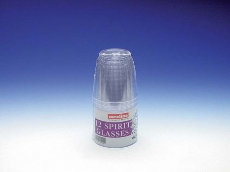 GLASSES/PLASTIC SPIRIT TUMBLER PK12