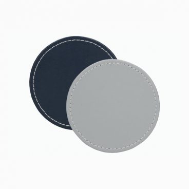 COASTERS FAUX LEATHER GREY PK4