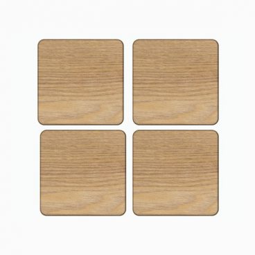 COASTERS OAK VENEER PK4 n/r