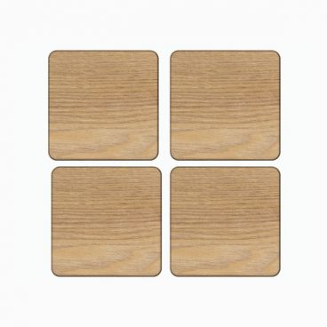 COASTERS OAK VENEER PK4