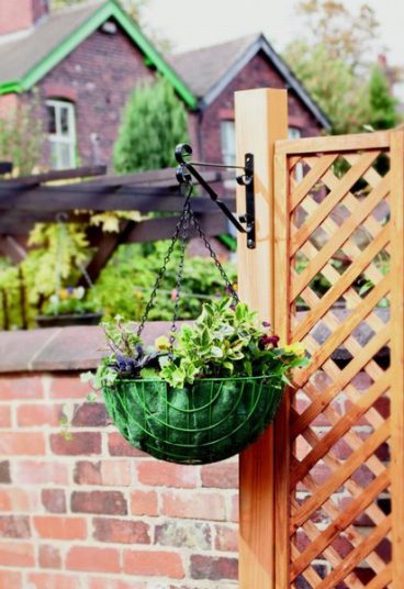 HANGING BASKET BRACKET BLACK 14IN