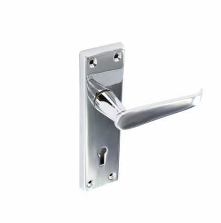 HANDLES LATCH CHROME FLAT LOCK 150MM (PAIR)