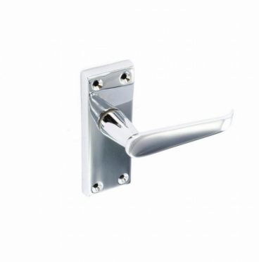 Securit Chrome Flat Latch Handles (Pair) 115mm