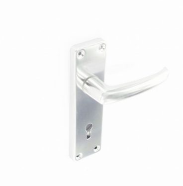 HANDLES LATCH ALUMINIUM BRIGHT LOCK 150MM (PAIR)