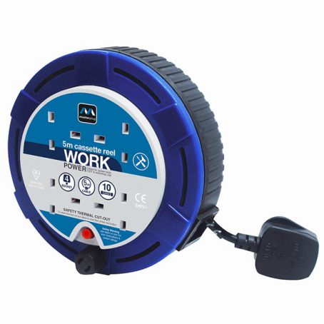 Cassette Extension Reel - 4Gang 5Metre 10Amp - Image 2