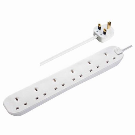 Masterplug - Extention Lead - 6Gang 1Metre 13Amp