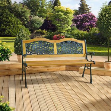 SupaGarden – Deluxe Iron/Wooden Garden Bench 2 Seater