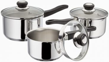 Judge – Vista Draining Saucepan Set of 3 (16cm/18cm/20cm)
