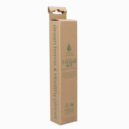 NATURAL ELEMENTS BAMBOO UTENSIL SET 5 PCE - Image 3