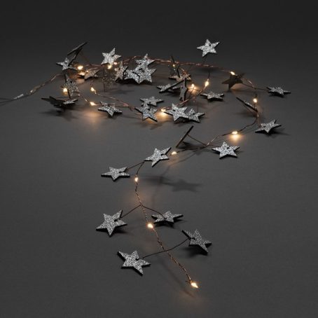 Konstsmide - LED Wooden Star Battery Lights