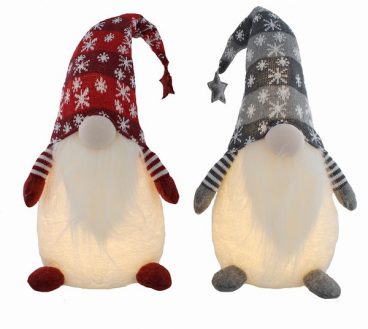 Festive – Gonk Fluffy LED Red or Grey Hat 40cm