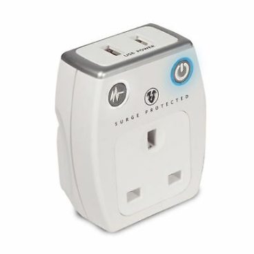 USB CHARGER PLUG-IN 2USB WHITE