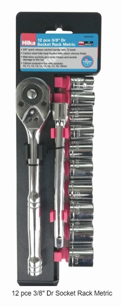 HILKA SOCKET SET METRIC 3/8IN 12PCE