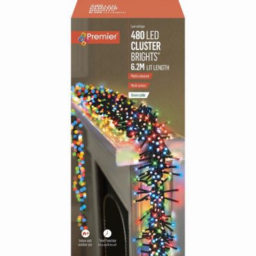 Premier – 480 LED Cluster Lights Mult-Colouredi 6.2M
