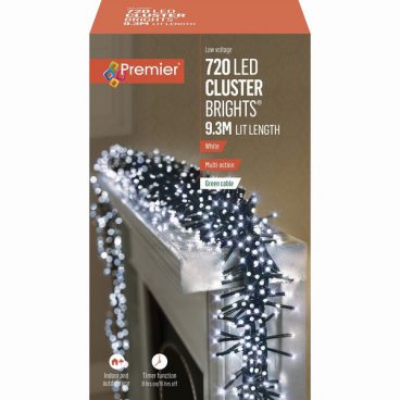 Premier – 720 LED Cluster Lights White 9.3M