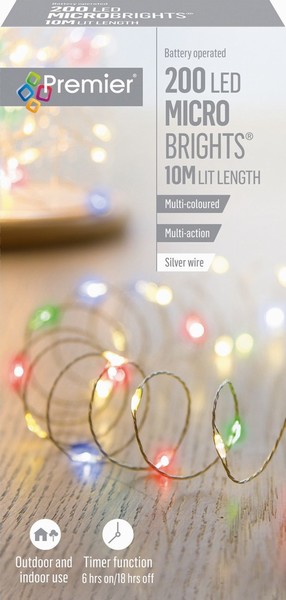 Premier – 200 LED Battery Microbrights Multi 10M
