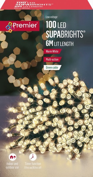 Premier – 120 LED SupaBrights Warm 6M