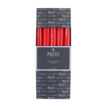 Price’s – Venetian Candles Red 10Pack