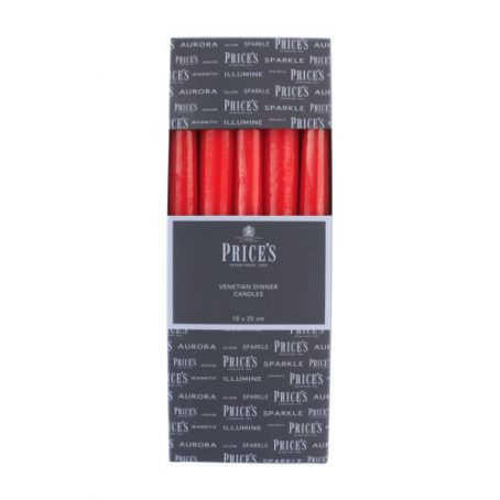 Price's - Venetian Candles Red 10Pack