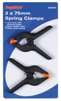 SUPA SPRING CLAMPS 75MM PK2